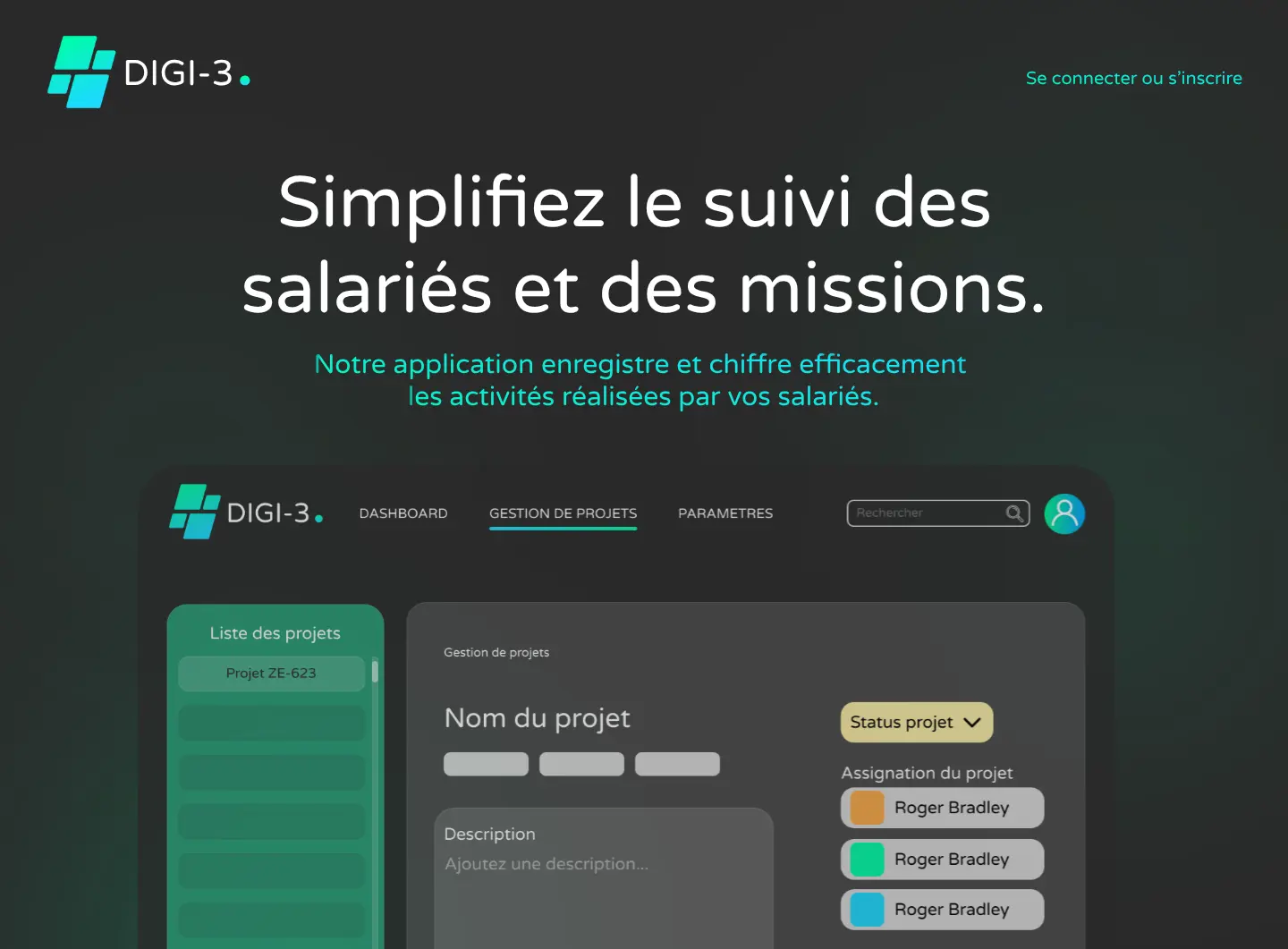 Capture d'écran du projet DIGI-3